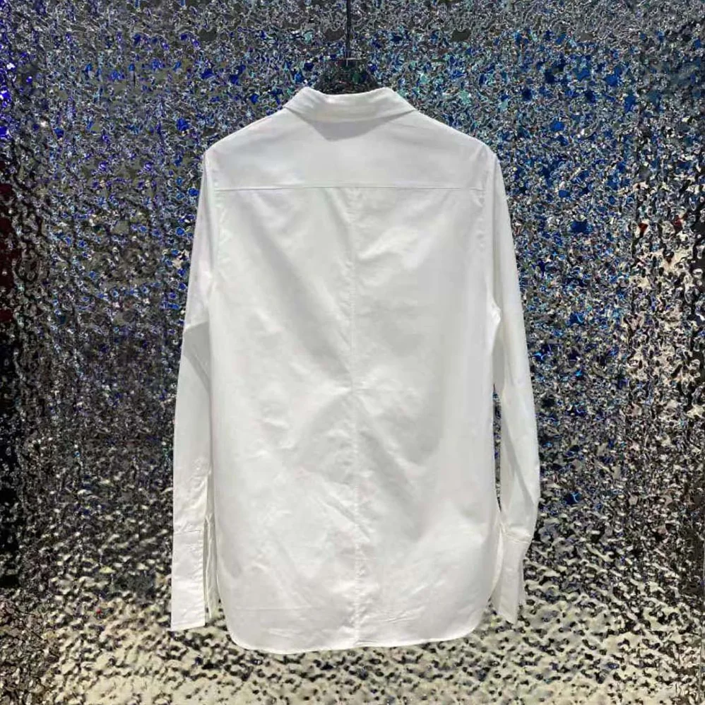 Dior Blouse with Plastron White Cotton Poplin for Women Dior Blouse with Plastron White Cotton Poplin for Women