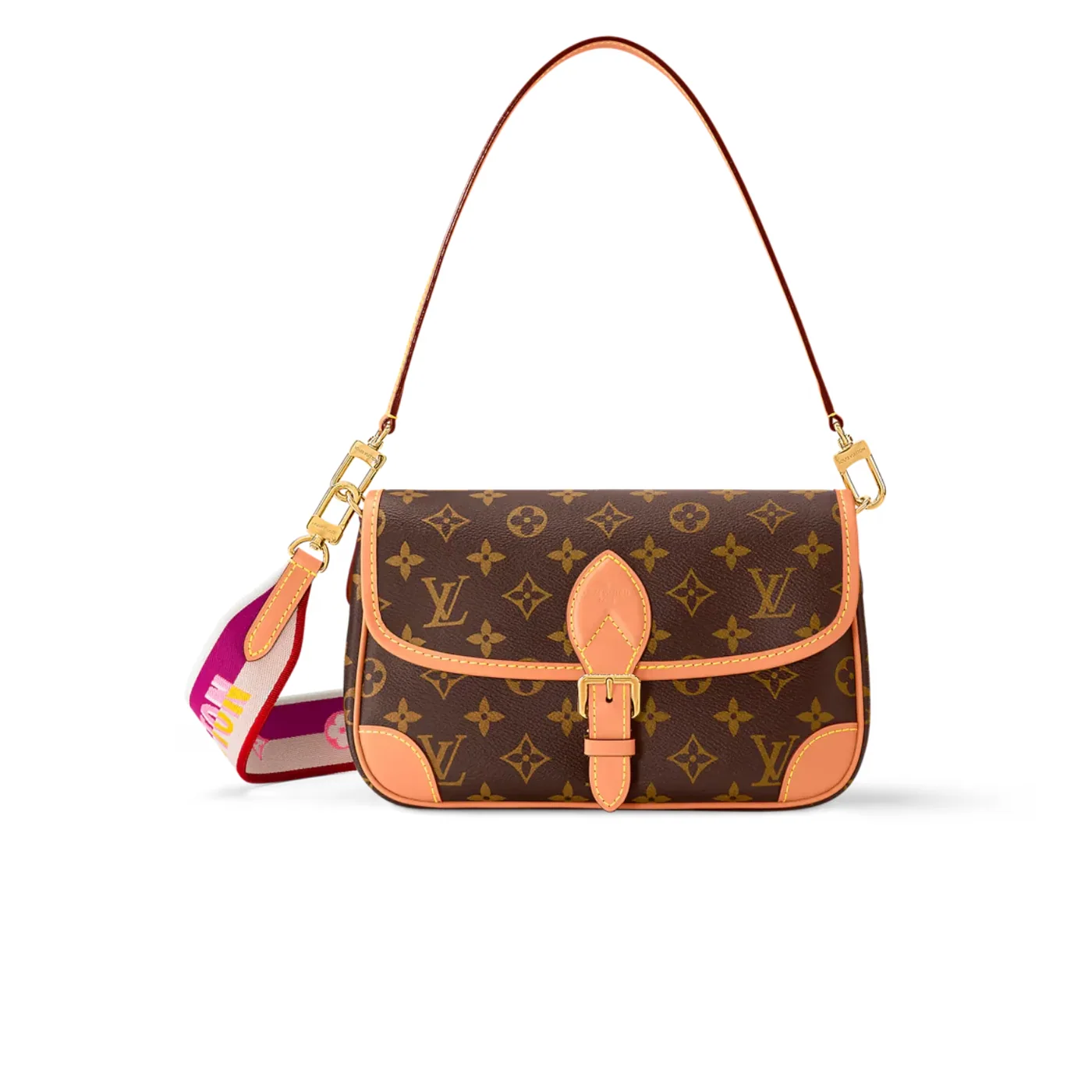 Louis Vuitton Diane Shoulder Bag in Brown Monogram Gold Hardware
