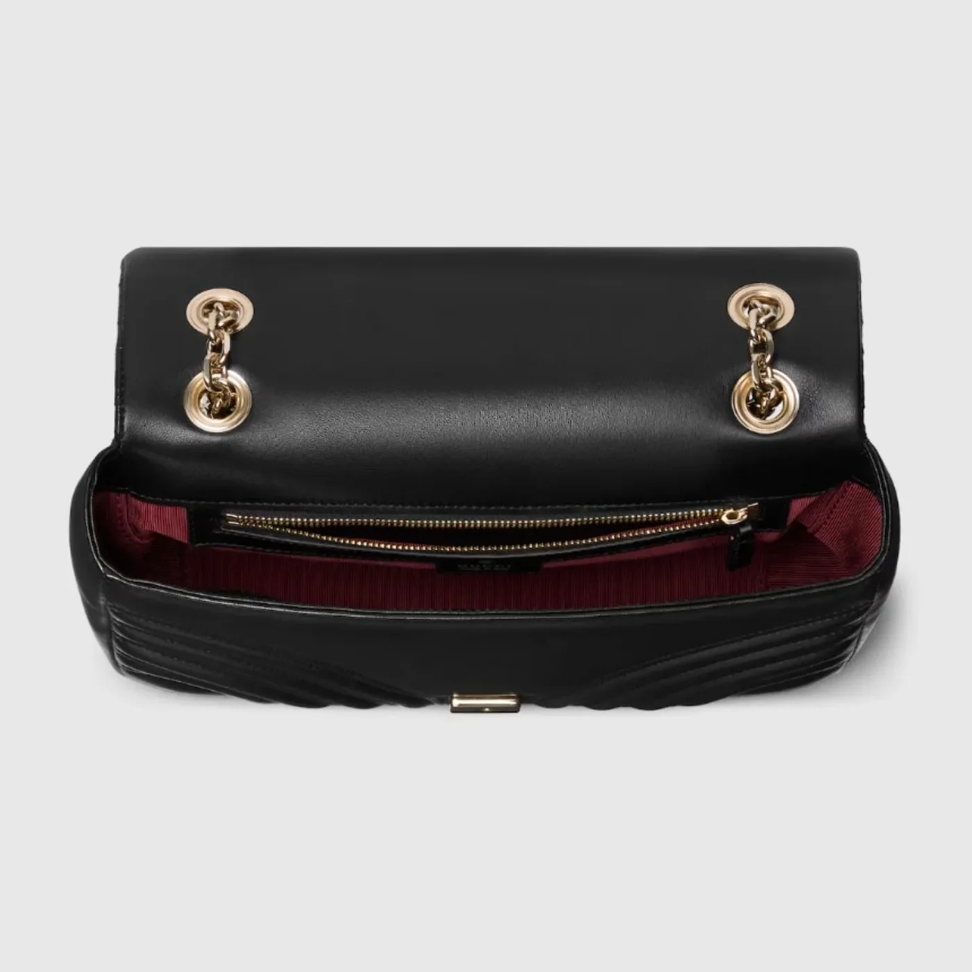 Gucci Marmont Medium Shoulder Bag in Black Gold Hardware
