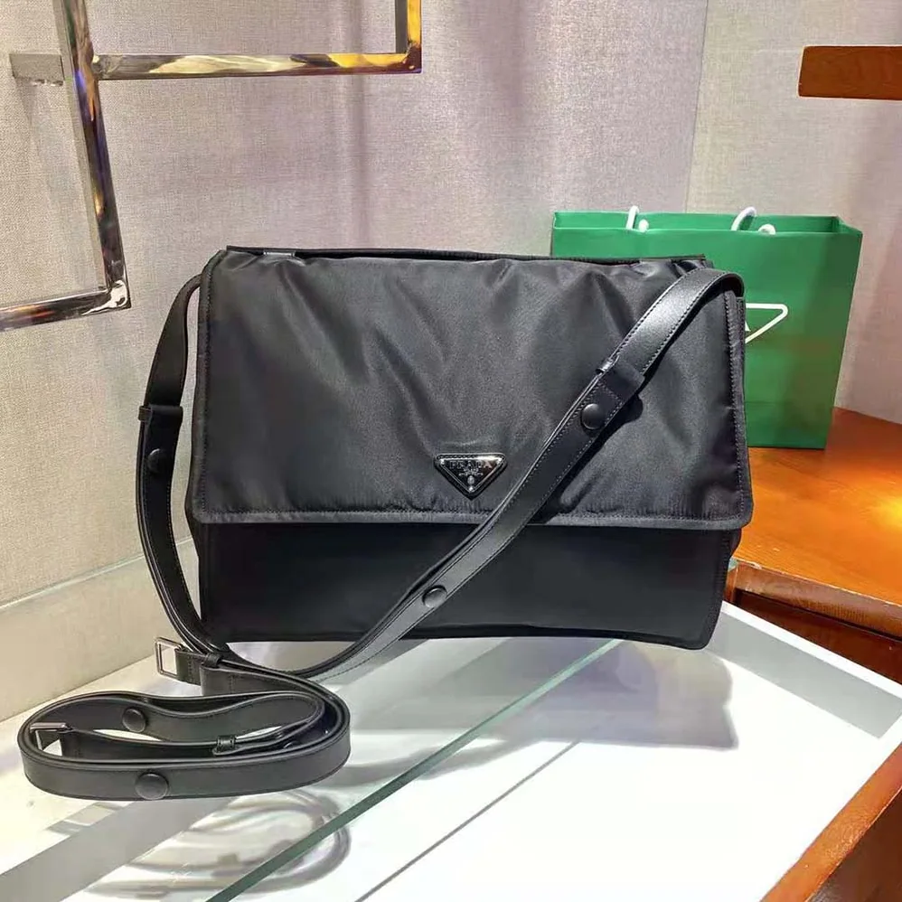 Prada Re-Nylon Large Padded Shoulder Bag for Women in Black Prada Re-Nylon Large Padded Shoulder Bag for Women in Black