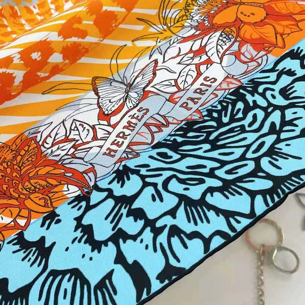 Hermes Jungle Love Stamped Scarf 70 in Silk Twill with Hand-Rolled Edges for Women in Red