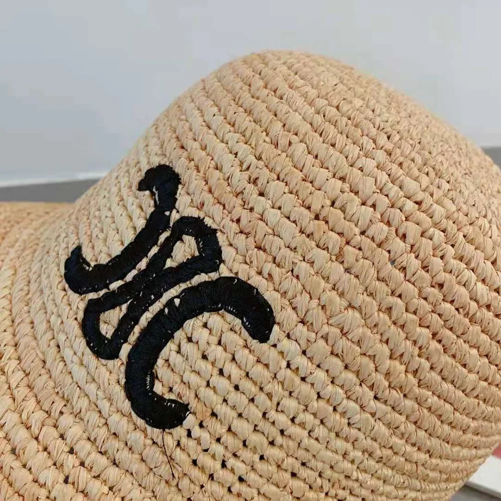 Celine Triomphe Hat in Raphia for Women