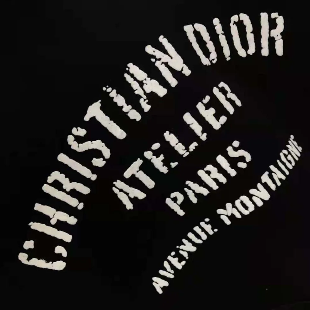 Dior Oversized Christian Dior Atelier Hooded Sweatshirt Black Cotton Fleece for Women