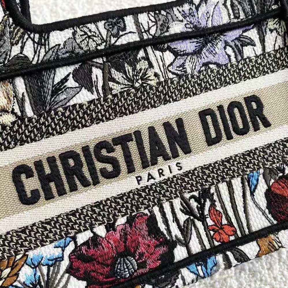 Dior Mini Dior Book Tote Multicolor Mille Fleurs Embroidery for Women Dior Mini Dior Book Tote Multicolor Mille Fleurs Embroidery for Women