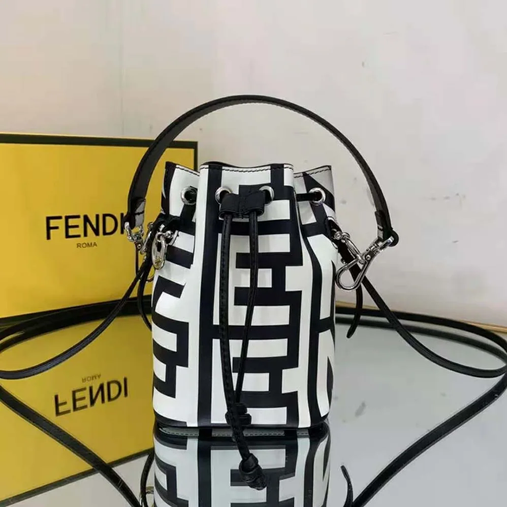 Fendi Mon Tresor Two-Tone Printed Leather Fendi Roma Capsule Mini for Women in Bag Fendi Mon Tresor Two-Tone Printed Leather Fendi Roma Capsule Mini for Women in Bag