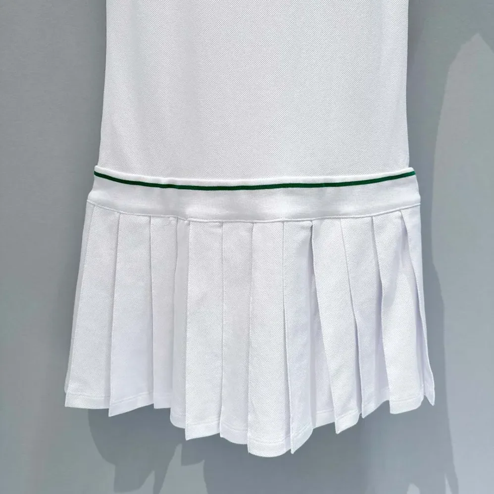 Dior Vibe Short Pleated Dress White Cotton Jersey for Women
