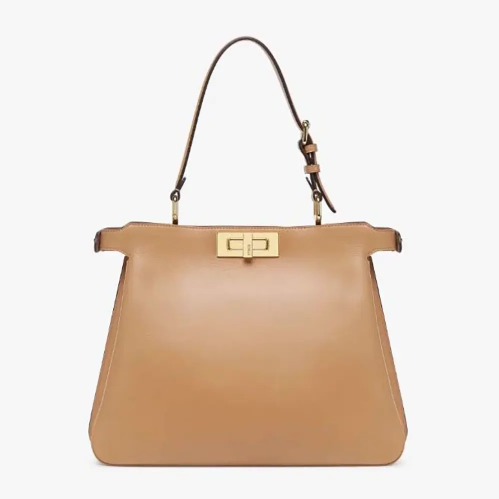 Fendi Peekaboo Soft Medium Cappuccino for Women in colored Leather Bag Fendi Peekaboo Soft Medium Cappuccino for Women in colored Leather Bag