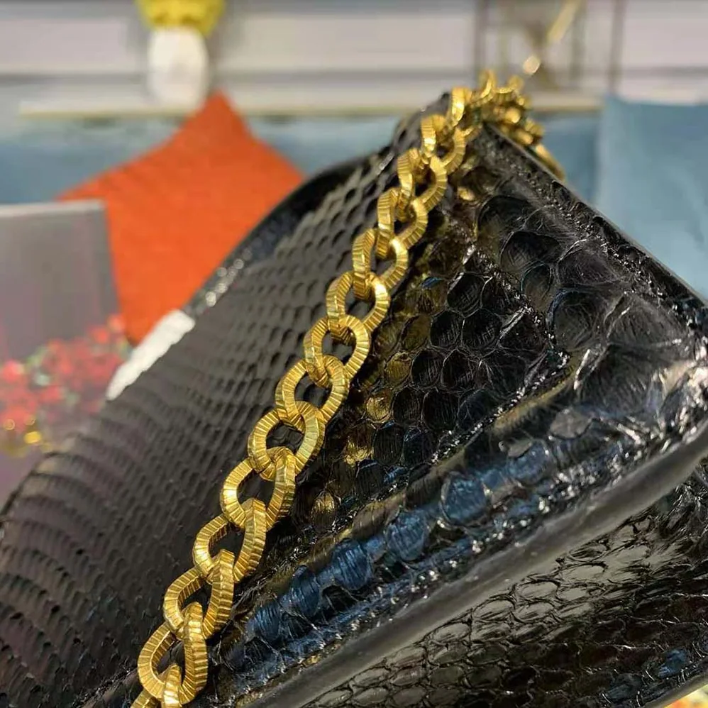 Dolce Gabbana D&G Small Devotion Bag in Python Skin for Women Dolce Gabbana D&G Small Devotion Bag in Python Skin for Women