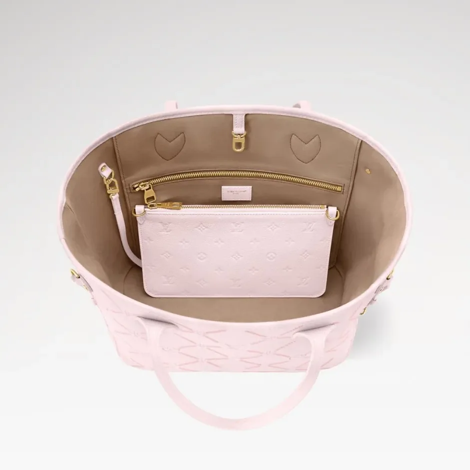Louis Vuitton Neverfull MM Tote Bag / Light Bliss Couture Gold Hardware