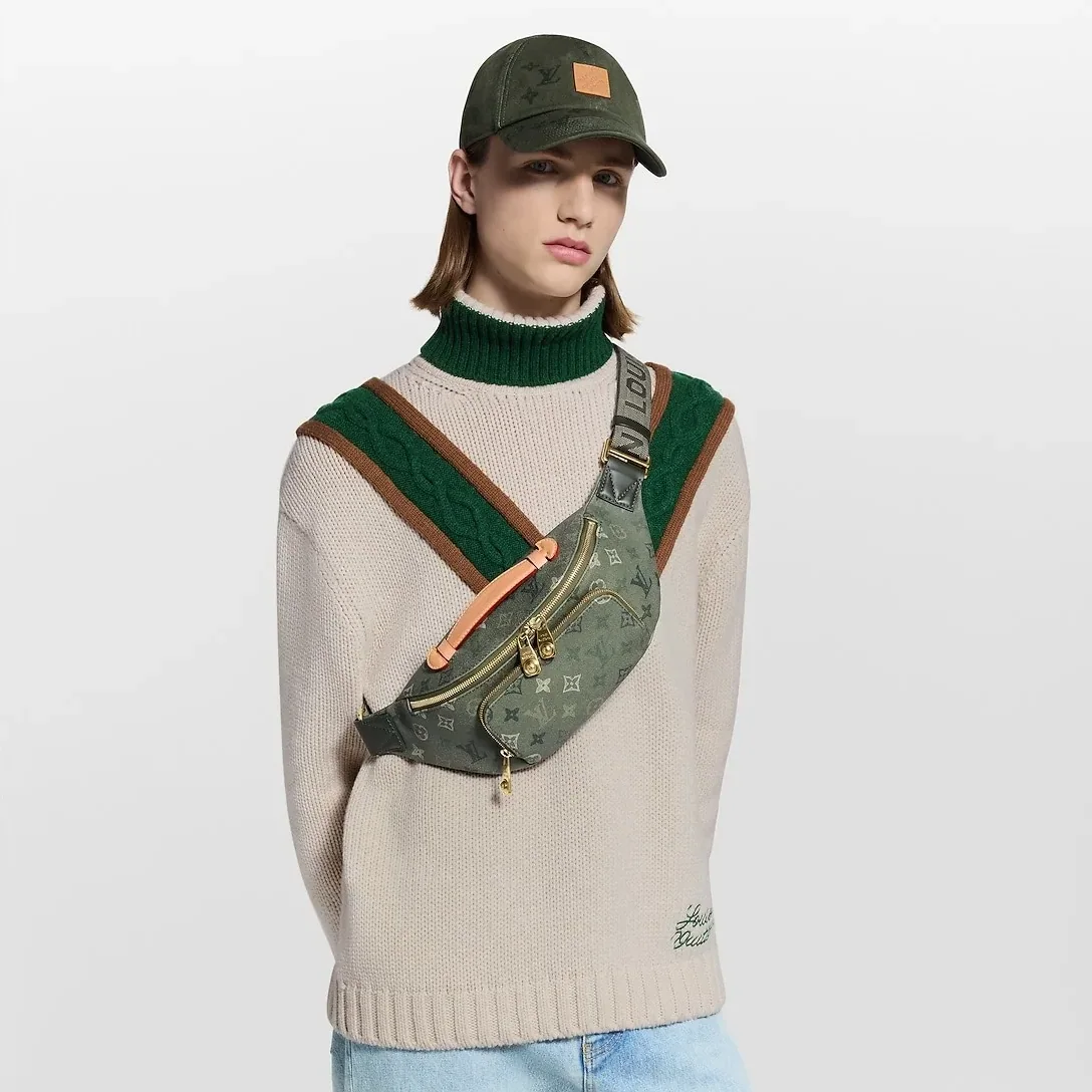 Louis Vuitton Rush Bumbag in Khaki Gold Hardware