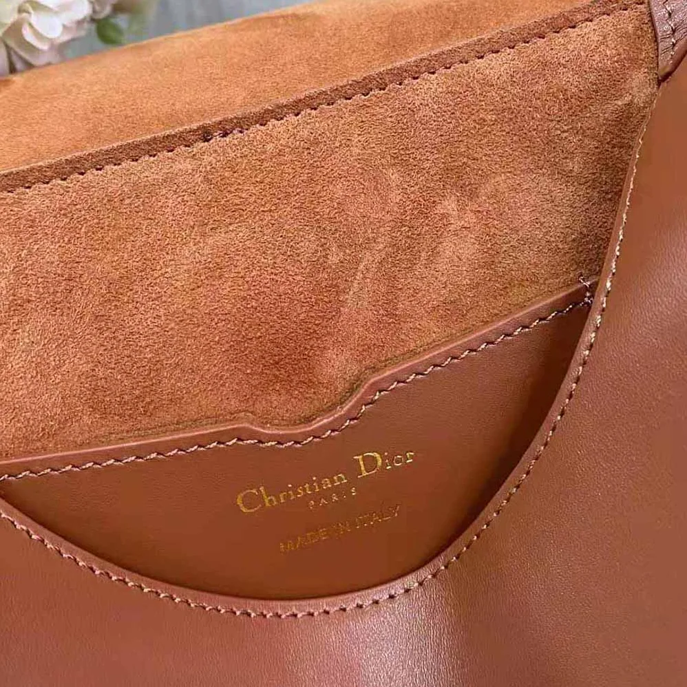 Dior Medium Dior Bobby Bag Dark Tan Box Calfskin for Women