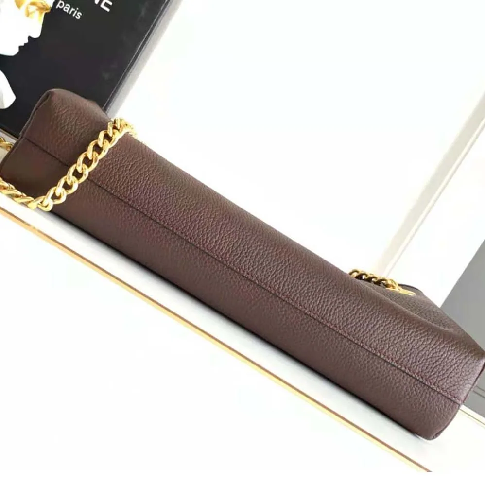 Celine Medium Newspaper Bag in Supple Calfskin for Women in Maroon
