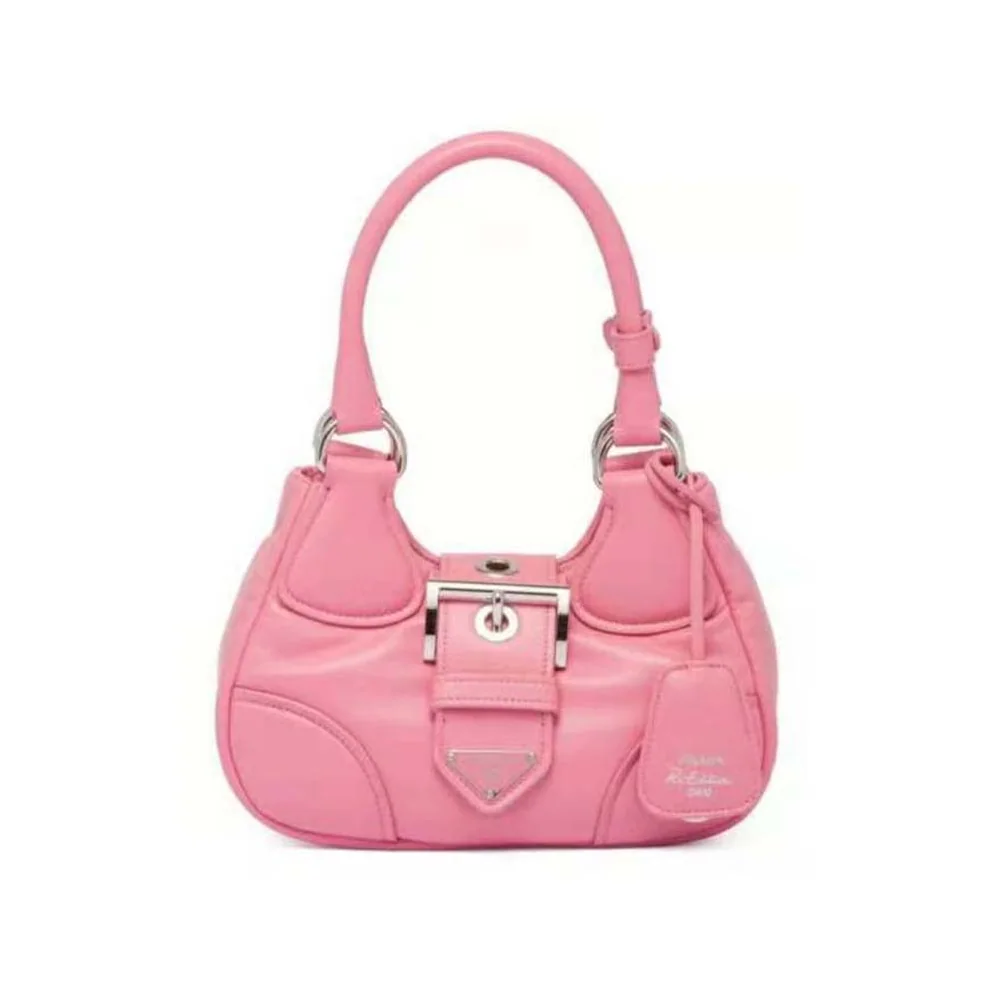 Prada Moon Re-Nylon and Leather Bag for Women in Pink Prada Moon Re-Nylon and Leather Bag for Women in Pink