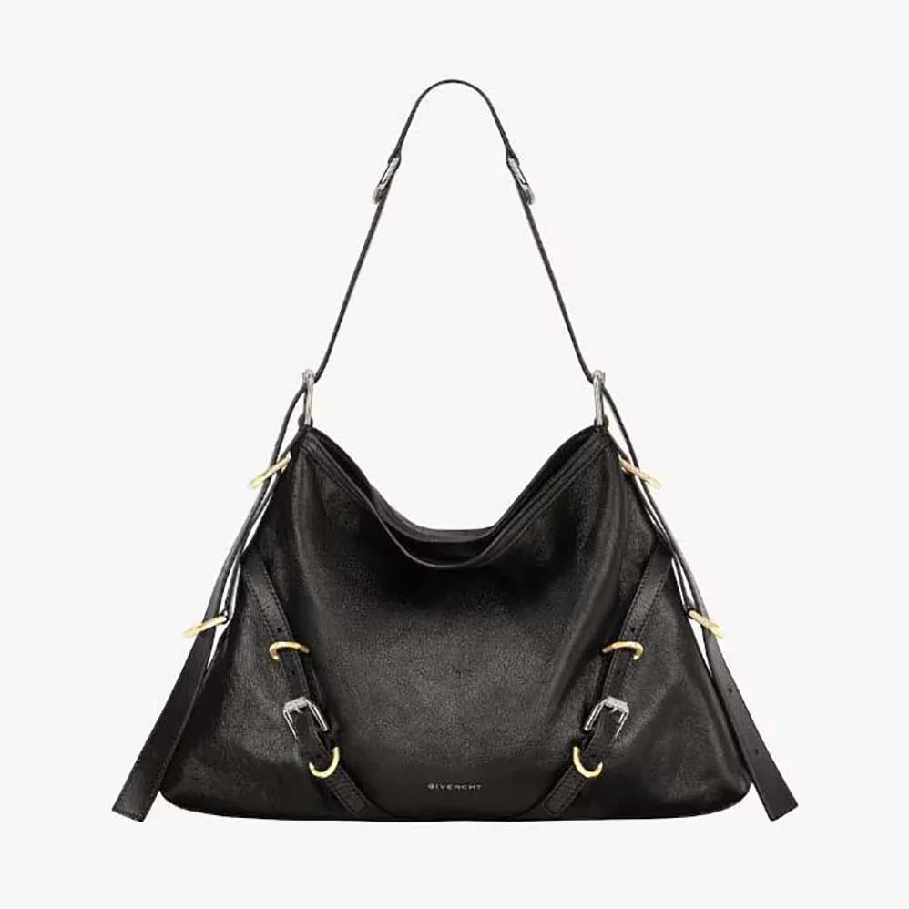 Givenchy Medium Voyou Bag in Leather for Women in Black Givenchy Medium Voyou Bag in Leather for Women in Black
