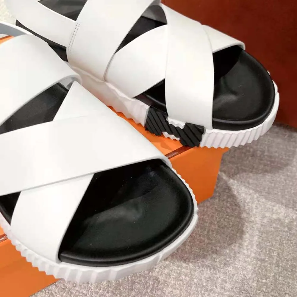Hermes Electric Sandal in Calfskin for Women in White Hermes Electric Sandal in Calfskin for Women in White