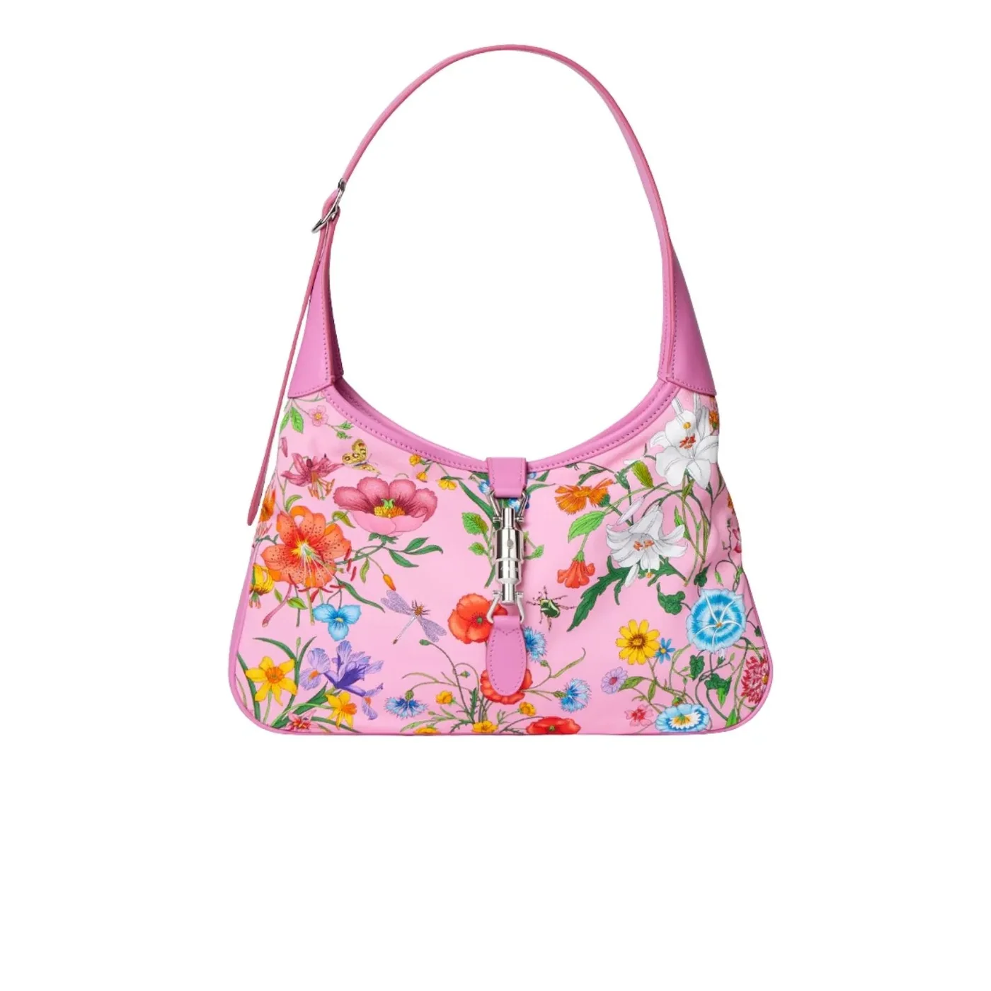 Gucci Jackie 1961 Medium Shoulder Bag in Pink/ Multicolor Gold Hardware Gucci Jackie 1961 Medium Shoulder Bag in Pink/ Multicolor Gold Hardware
