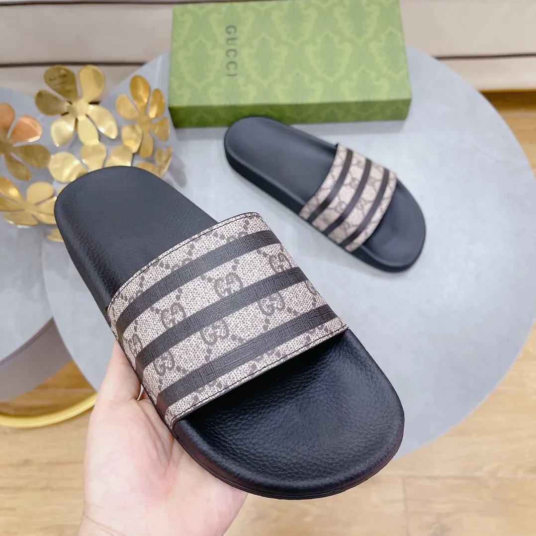 Gucci GG Slide Sandal Stripes Black for Women Gucci GG Slide Sandal Stripes Black for Women