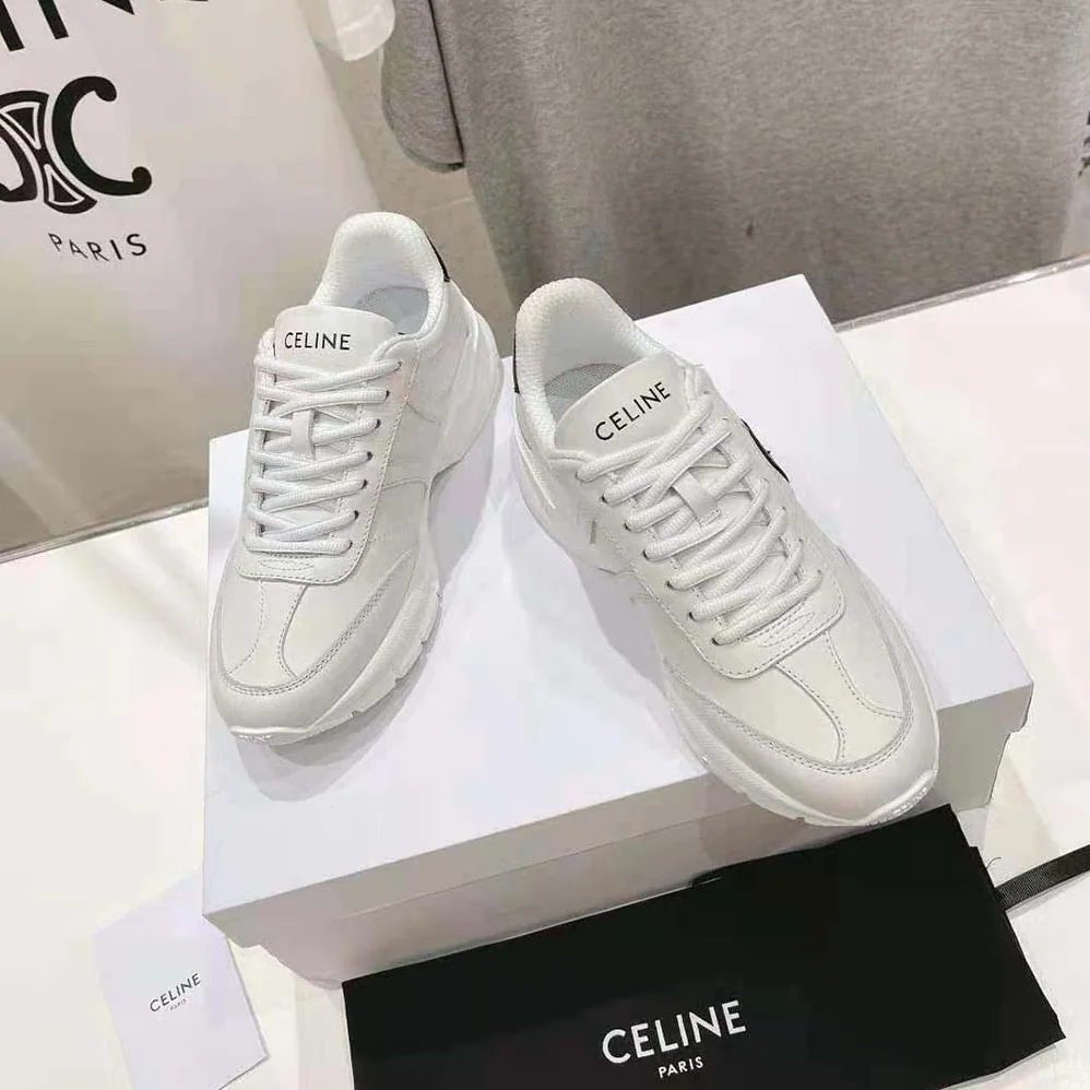 Celine Runner Cr-02 Low Lace-up Sneaker in Calfskin for Unisex in Black