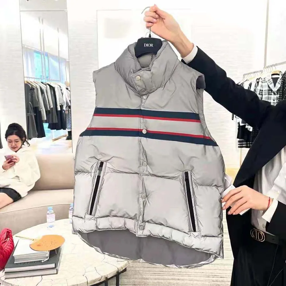 Dior Dioralps Sleeveless Down Jacket Silver-Tone Reflective Dior Star Quilted Technical Taffeta for Women