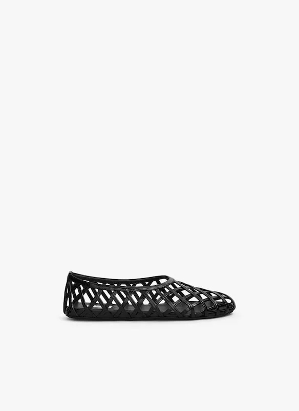 Alaia Case Ballet Flats In Black Patent - AA3A045CK212 - 999
