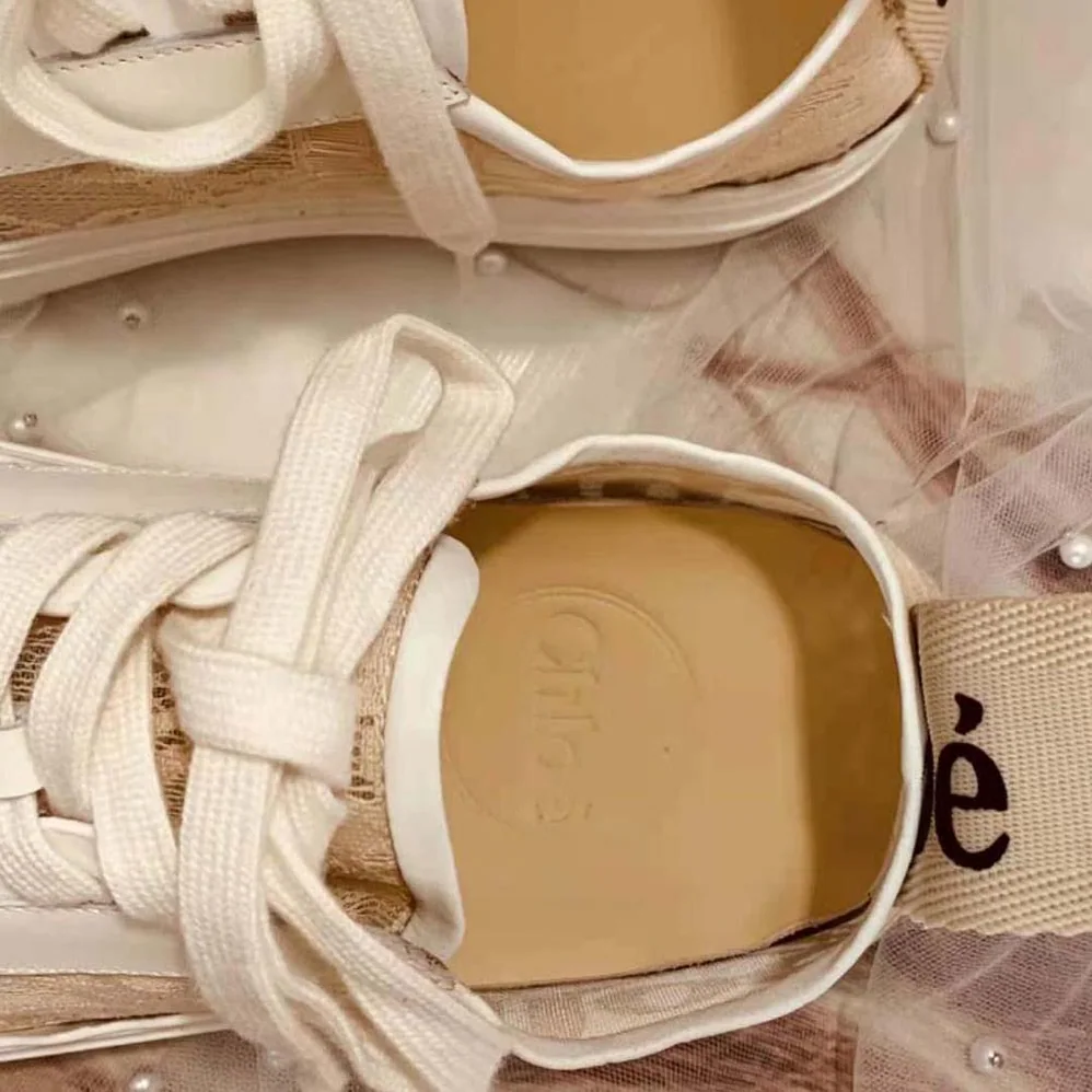 Chloe Lauren Sneaker in Lace for Women in Sandy