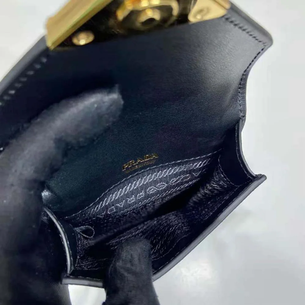 Prada Saffiano Leather Mini-Bag for Women in Black
