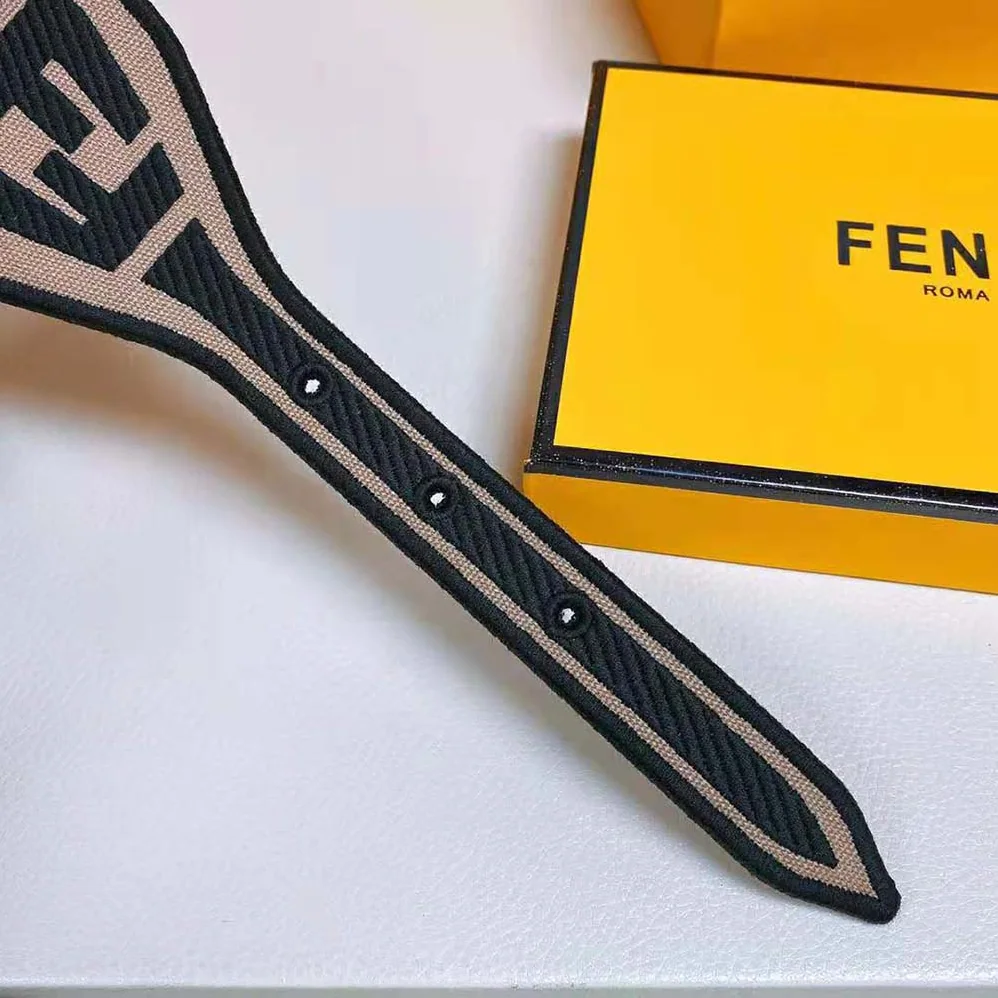 Fendi Canvas High Waist Belt 6 cm for Women in Brown Fendi Canvas High Waist Belt 6 cm for Women in Brown