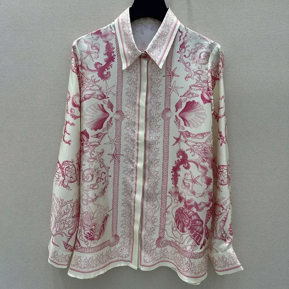 Versace Underwater Barocco Fitted Shirt for Women Versace Underwater Barocco Fitted Shirt for Women