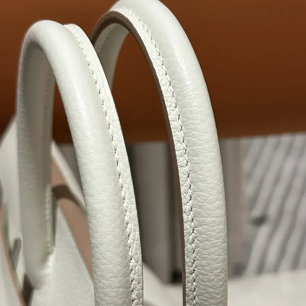Hermes Birkin 30 Bag in Epsom Leather with Silver Hardware in White/Silver Hermes Birkin 30 Bag in Epsom Leather with Silver Hardware in White/Silver