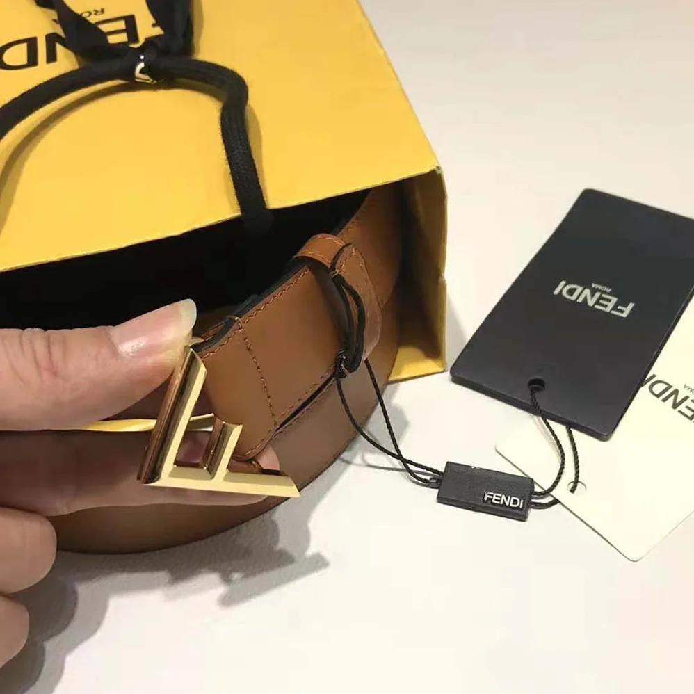 Fendi Brown Leather Belt for Women Fendi Brown Leather Belt for Women