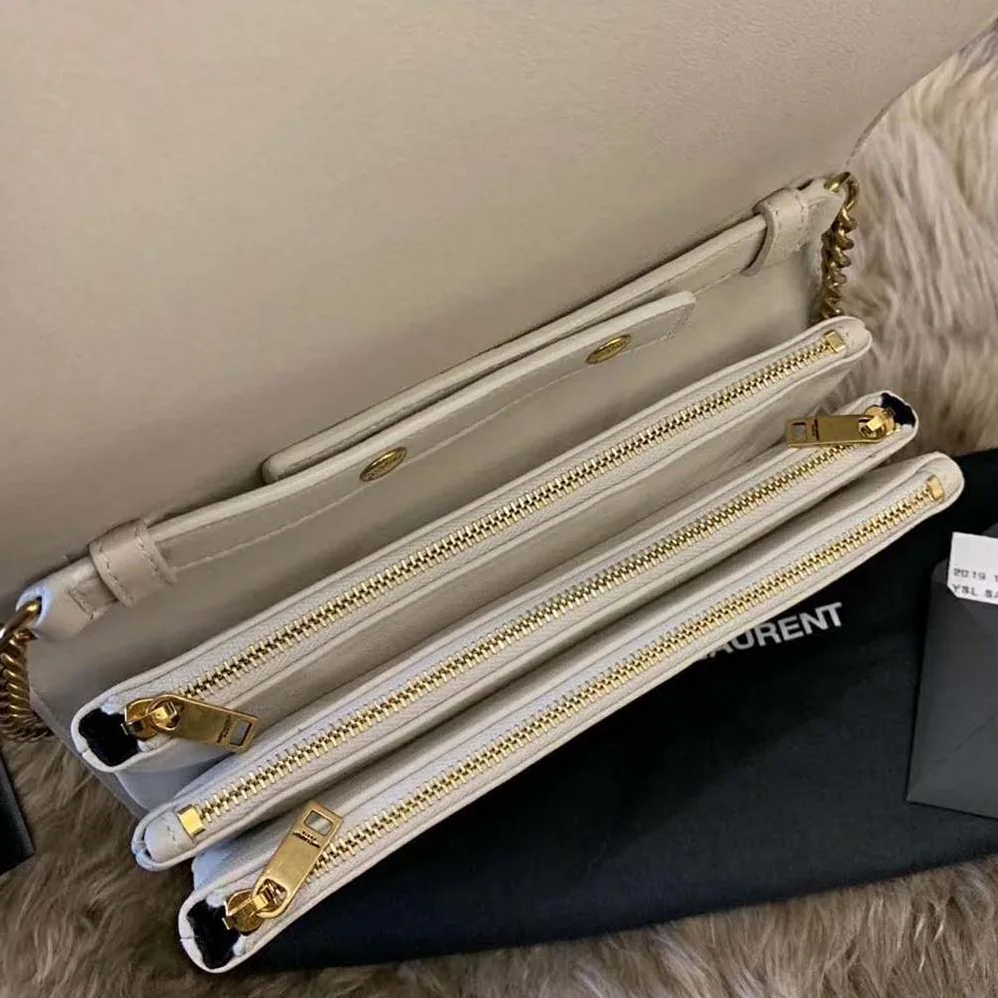 Saint Laurent YSL Angie Chain Bag Diamond for Women in Quilted Lambskin