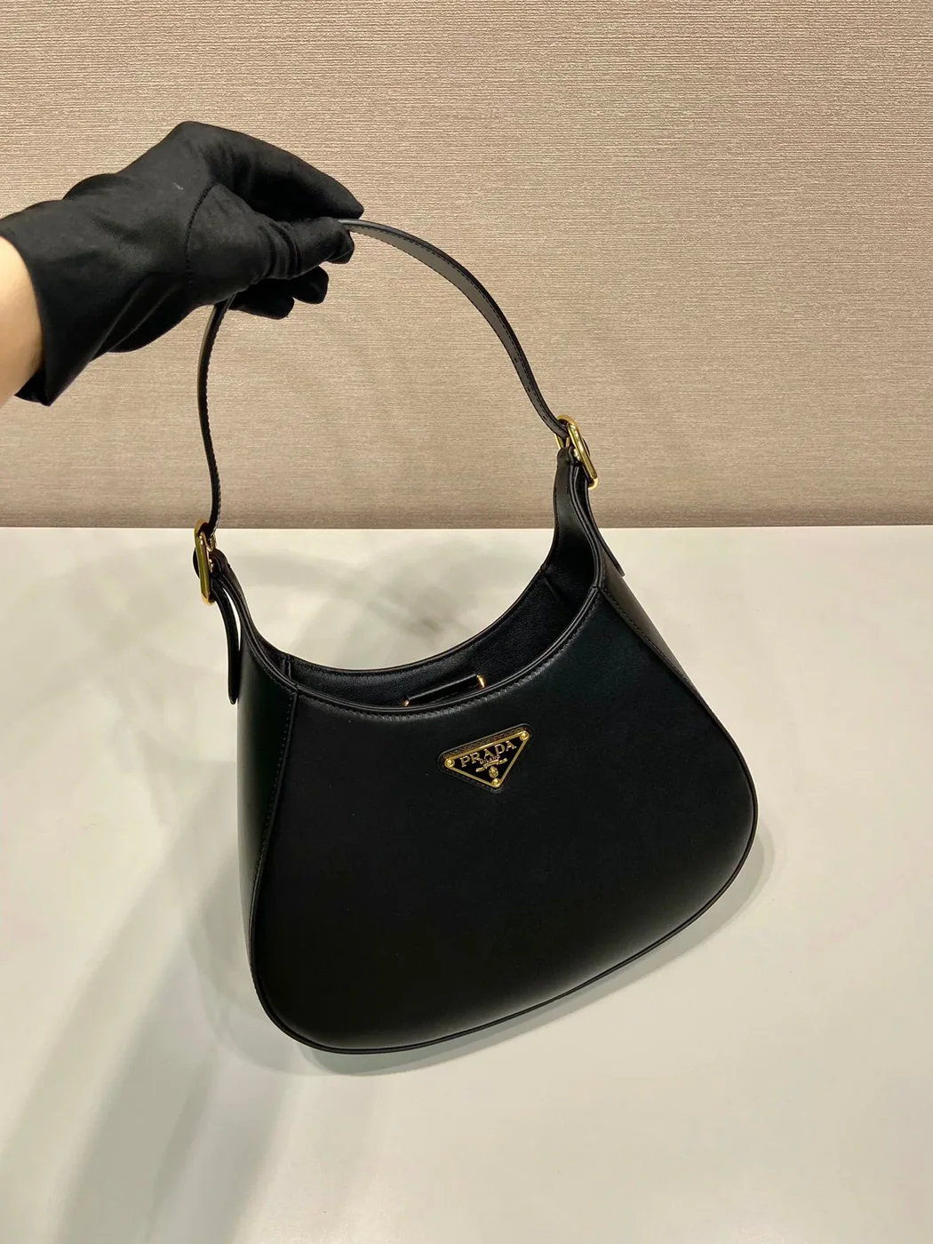 Prada Cleo Brushed Shoulder Bag In Black For Women10. / Prada Cleo Brushed Shoulder Bag In Black For Women10. /