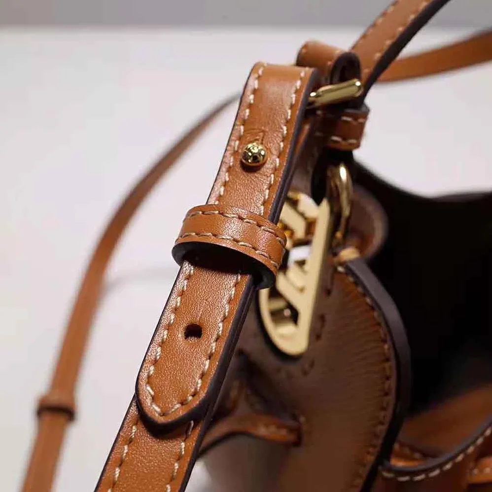 Fendi Pomodorino Brown Leather Mini for Women in Bag