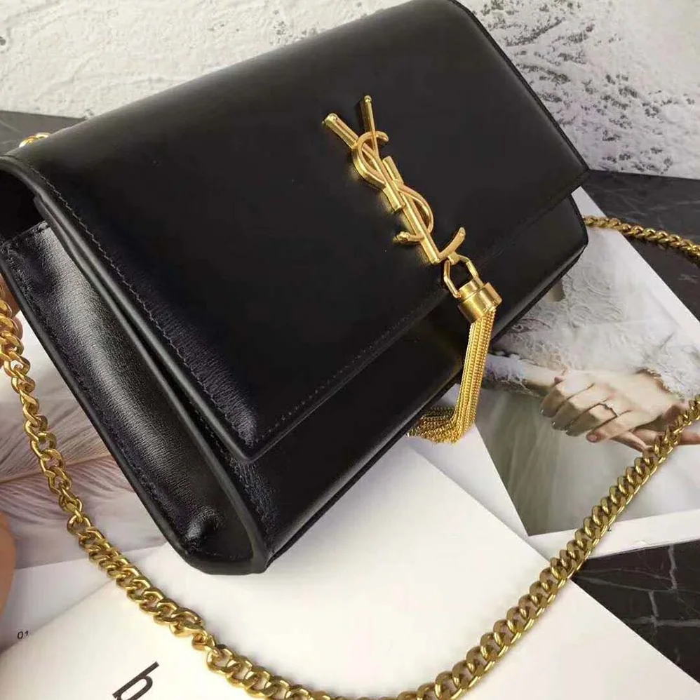 Saint Laurent YSL Kate Medium Tassel Smooth Leather for Women in Black Saint Laurent YSL Kate Medium Tassel Smooth Leather for Women in Black