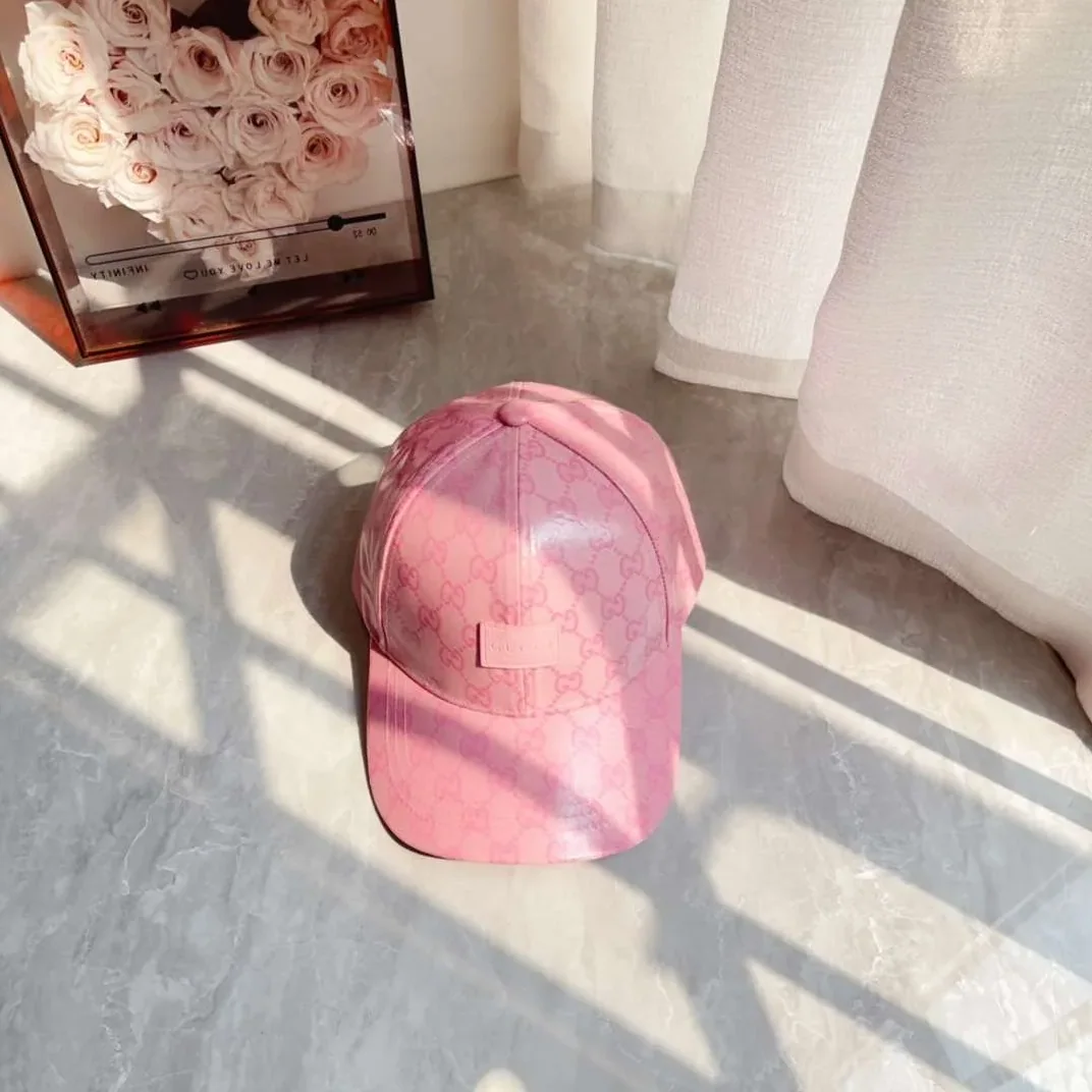 Gucci GG Canvas Baseball Hat Pink Gucci GG Canvas Baseball Hat Pink