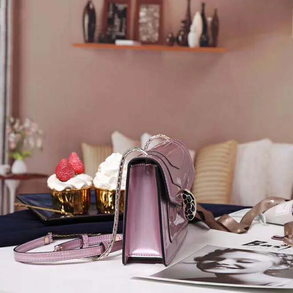 Bvlgari Serpenti Forever Flap Cover in Calf Leather for Women in Pink
