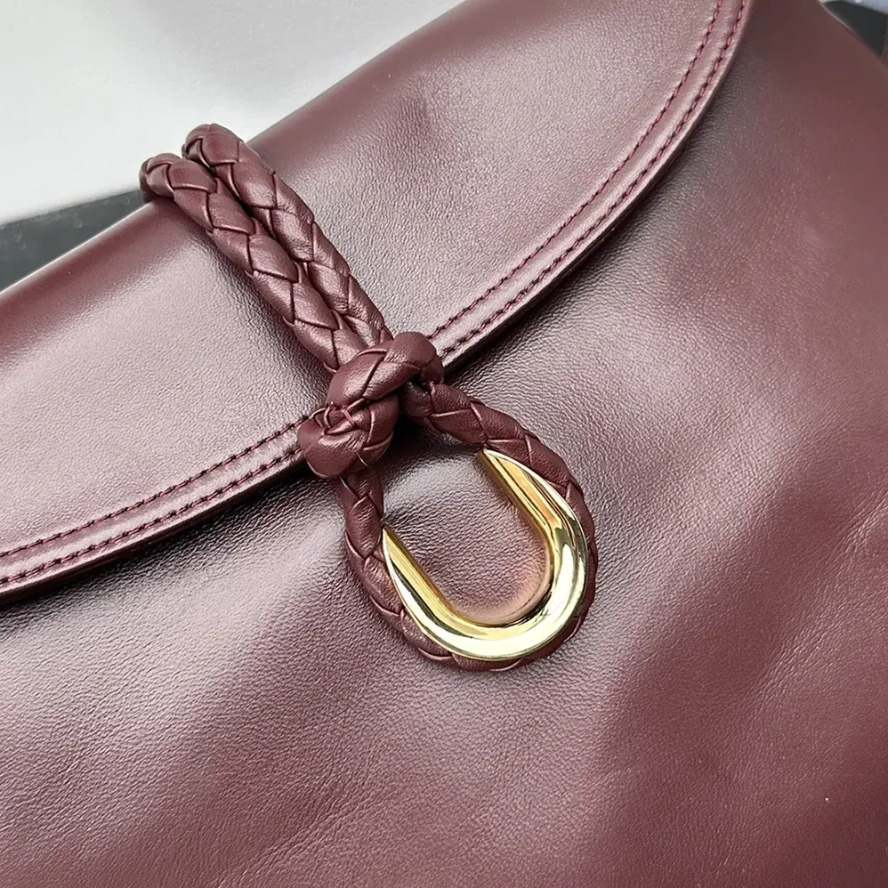 Bottega Veneta Liberta Cross-body Bag in Smooth Calf Leather for Women in Barolo Bottega Veneta Liberta Cross-body Bag in Smooth Calf Leather for Women in Barolo
