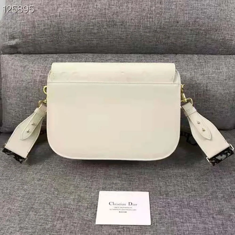 Dior Large Dior Bobby Bag Box Calfskin for Women in White