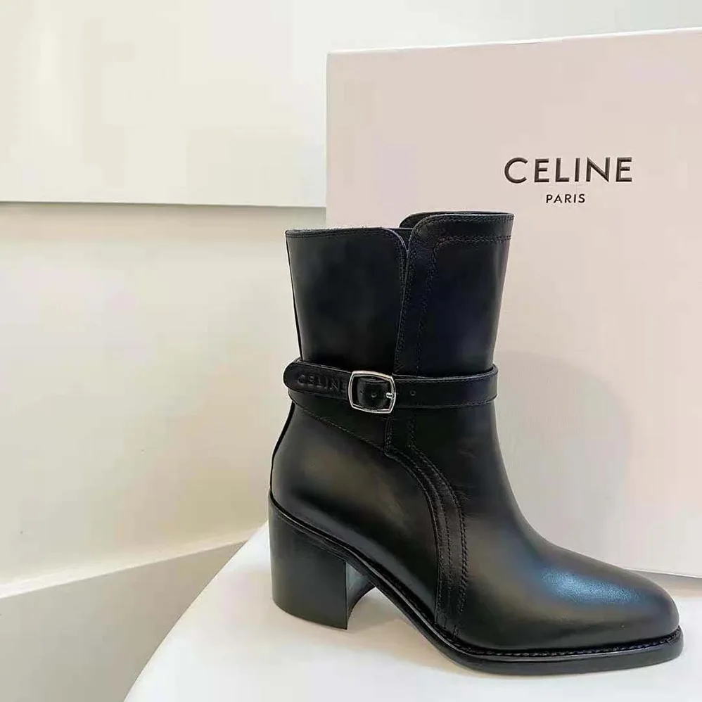 Celine Condé Jodhpur Boot in Calfskin for Women in Black Celine Condé Jodhpur Boot in Calfskin for Women in Black