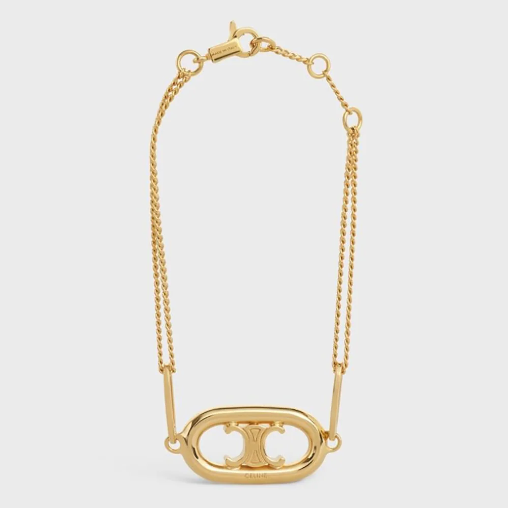 Celine Maillon Triomphe Bracelet in Brass with Gold Finish for Women Celine Maillon Triomphe Bracelet in Brass with Gold Finish for Women