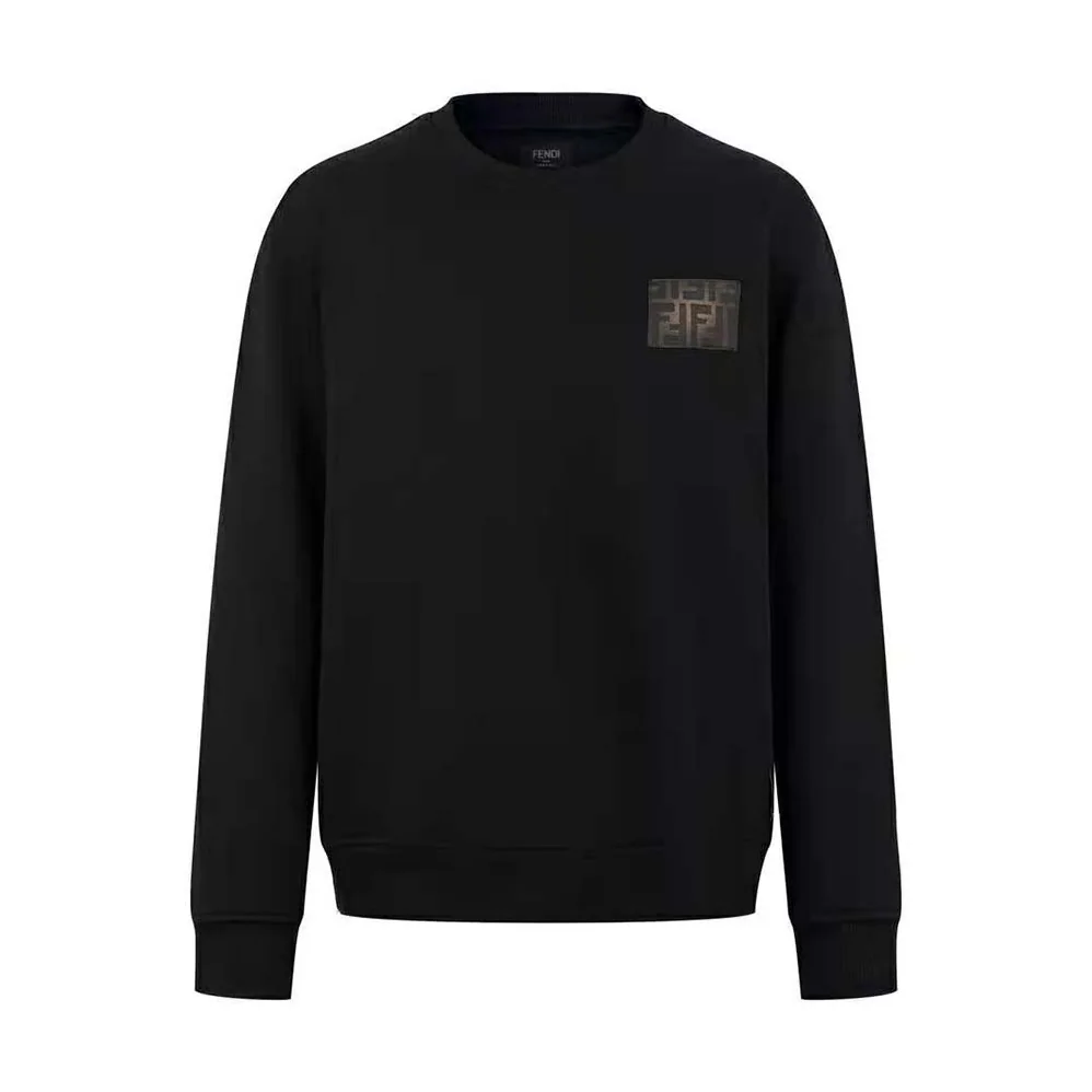 Fendi Black Jersey Sweatshirt-FY0178AQJ9F0QA1 for Men