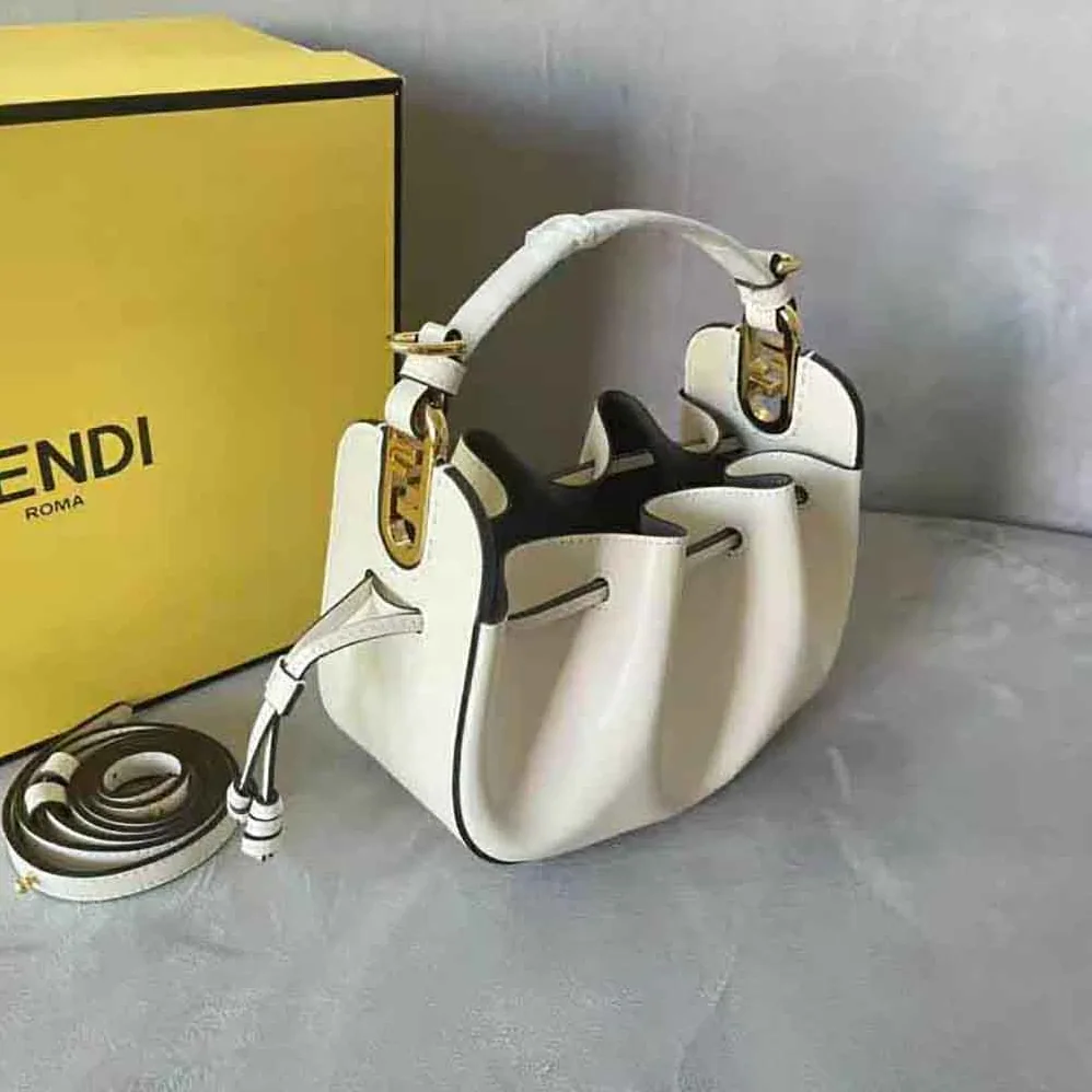 Fendi Pomodorino White Leather Mini for Women in Bag Fendi Pomodorino White Leather Mini for Women in Bag