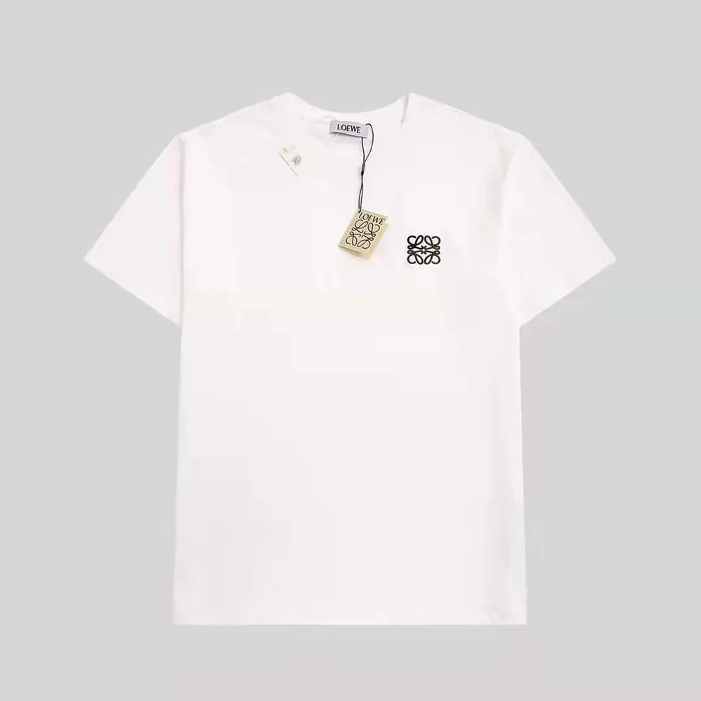 Loewe Anagram T-shirt in Cotton for Men in White Loewe Anagram T-shirt in Cotton for Men in White