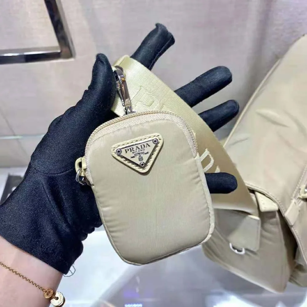 Prada Re-Nylon Shoulder Bag for Women in Beige Prada Re-Nylon Shoulder Bag for Women in Beige