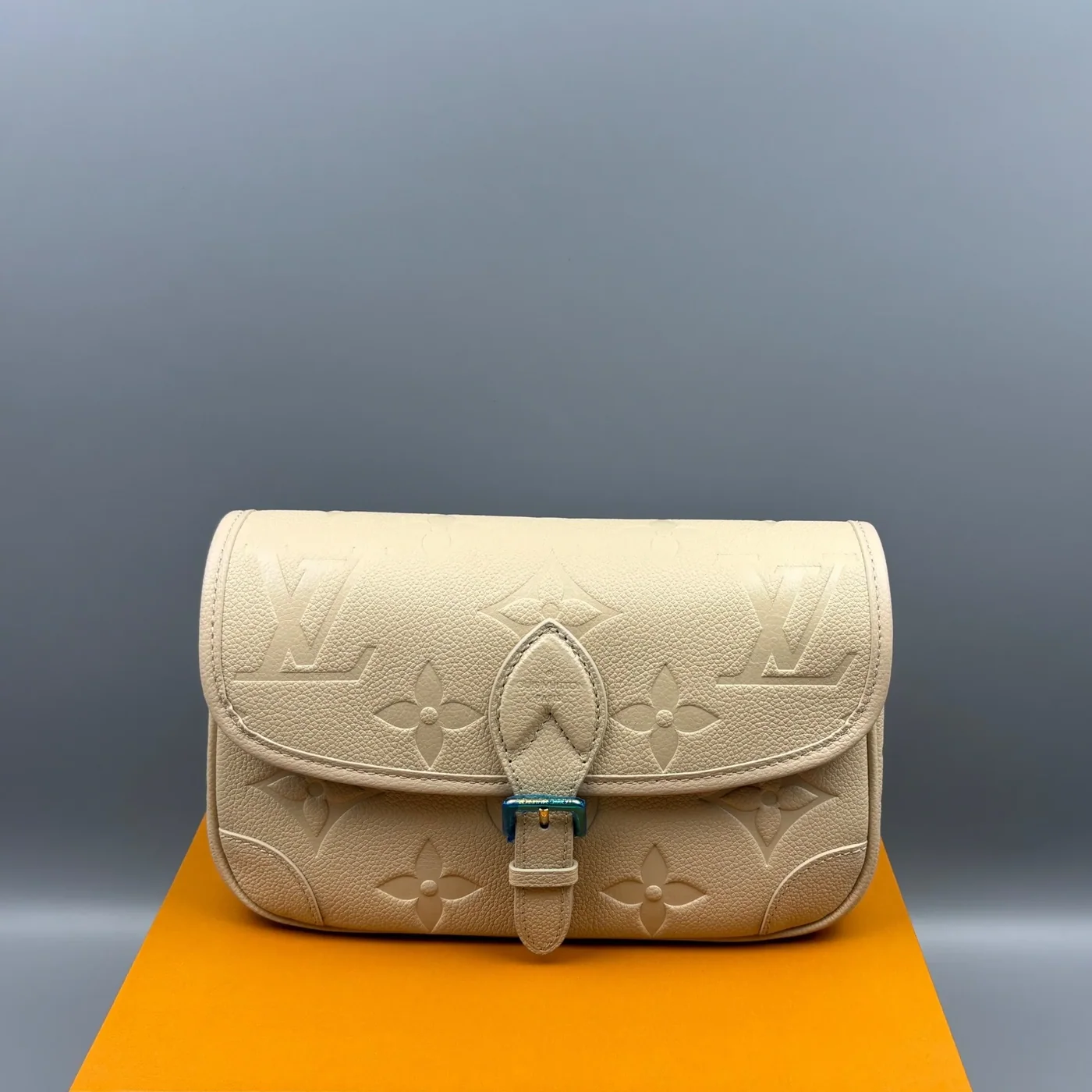 Louis Vuitton Diane Shoulder Bag in Blue Jean Gold Hardware