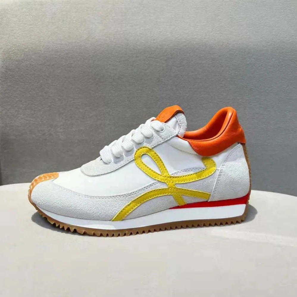 Loewe Flow Runner in Calfskin and Nylon for Unisex in Yellow Loewe Flow Runner in Calfskin and Nylon for Unisex in Yellow