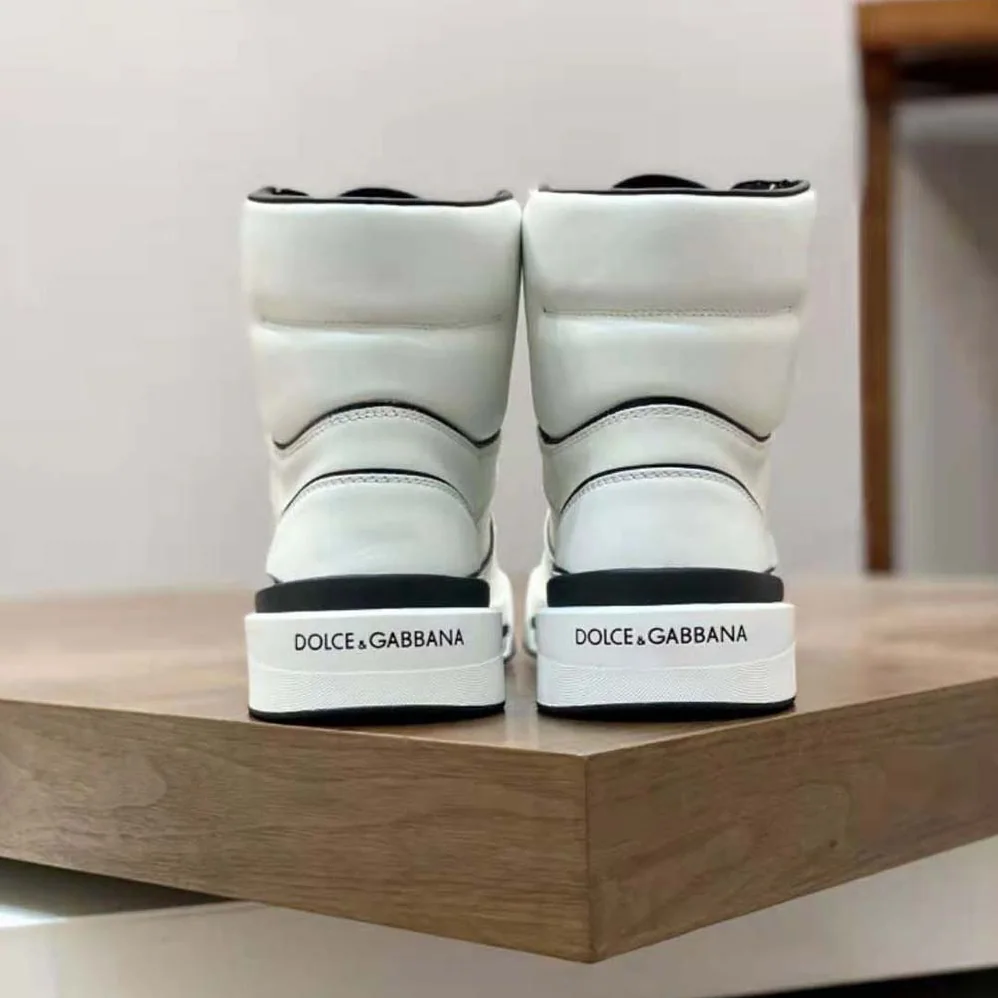 Dolce Gabbana D&G Calfskin Nappa New Roma Mid-Top Sneakers for Unisex in White Dolce Gabbana D&G Calfskin Nappa New Roma Mid-Top Sneakers for Unisex in White