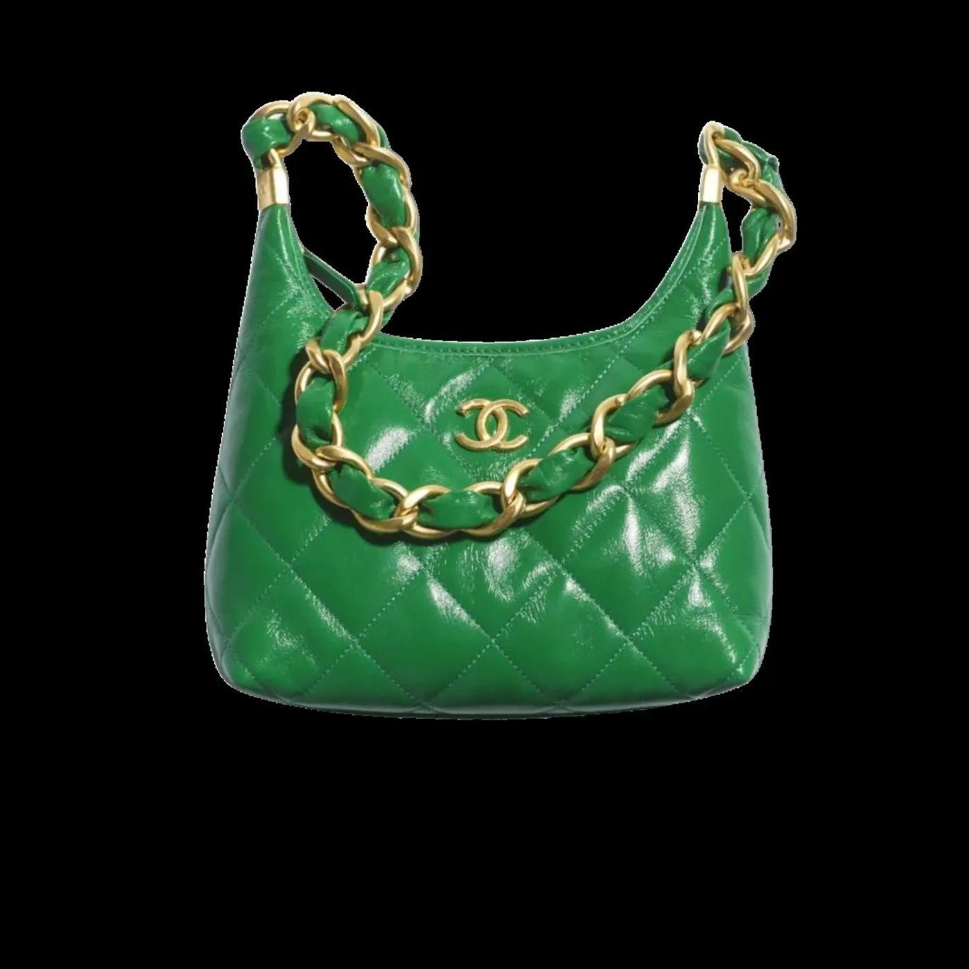 Chanel Hobo Small Bag in Green Gold Hardware Chanel Hobo Small Bag in Green Gold Hardware