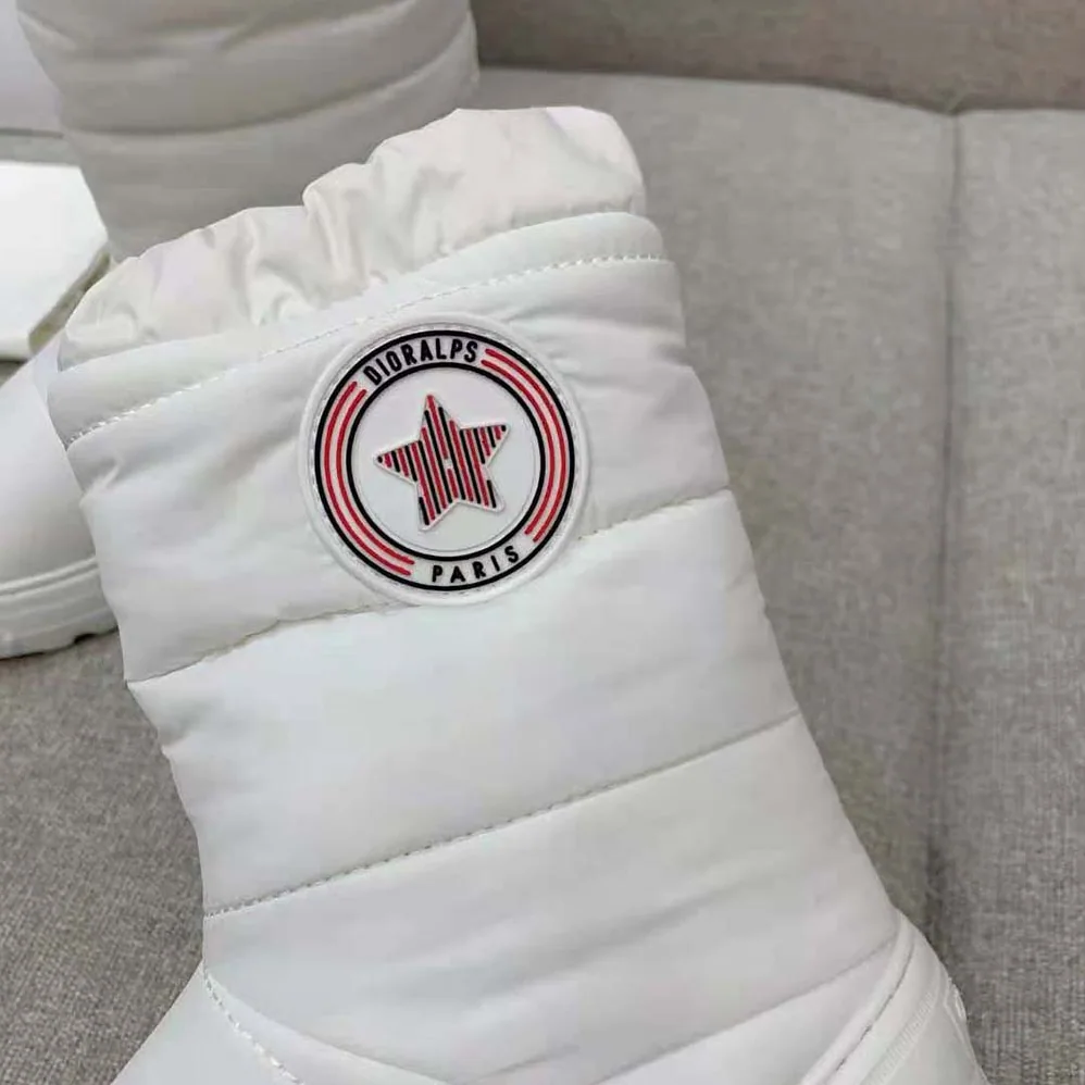 Dior Dior Frost Ankle Boot White Quilted Nylon and Shearling for Women