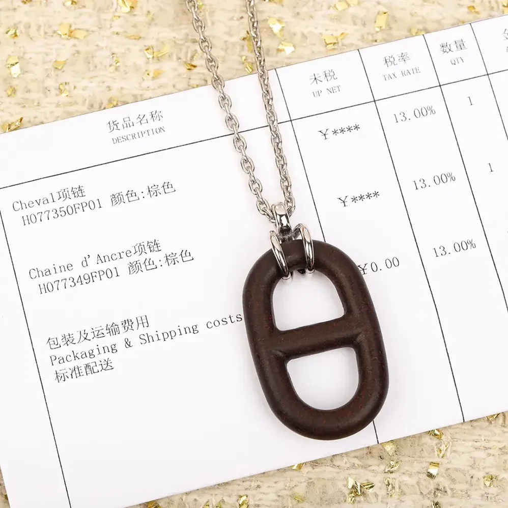 Hermes Chaine D Ancre Vulcanium Necklace for Unisex